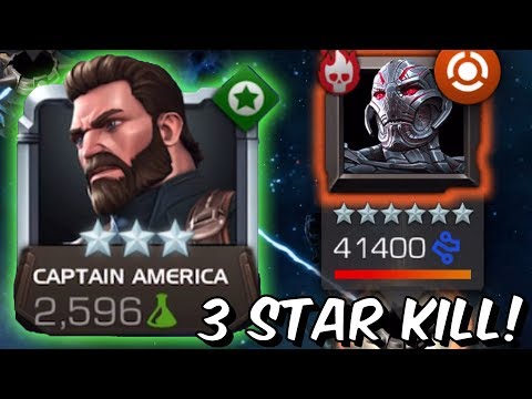 3 Star Captain America (Infinity War) Nick Fury Ultron Final Boss Solo - Marvel Contest of Champions