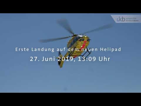 Das neue Helipad am Universitätsklinikum Bonn (UKB) - Erste Landung