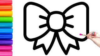 Bow tie Drawing,Painting and Coloring for Kids & Toddlers|How to Draw Bow tie