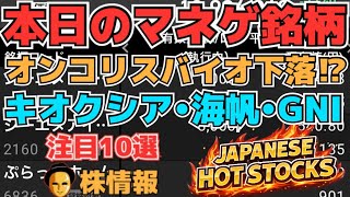 【株投資•STOCKS】『オンコリスバイオ』週明け下落⁉,『キオクシア』3分割どうなる⁉,『GNI』いよいよ番号118!?,Japanese Hot Stocks【掲示板トレーダー】