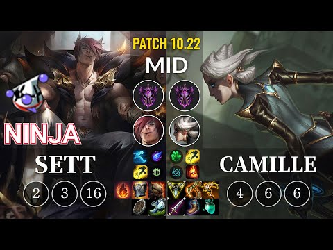 RJ Ninja Sett vs Camille Mid - KR Patch 10.22