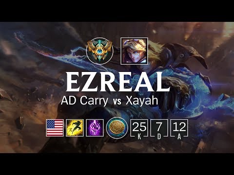 Ezreal AD Carry vs Xayah - NA Challenger Patch 8.10