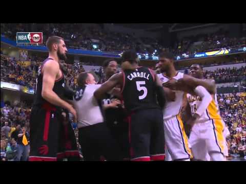 Paul Gorge, Demarre Carroll, Jonas Valanciunas heats up