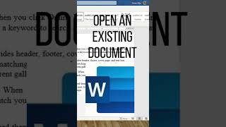 How to Open a Word Documents in Microsoft Word