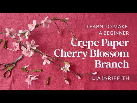 How to Make a Beginner Crepe Paper Cherry Blossom Branch