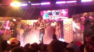 Masicka and his baby mother at magnum king and queen