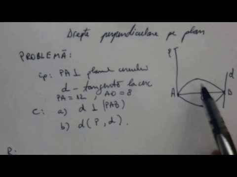 Perpenticularitate in spatiu. Calculul distantelor