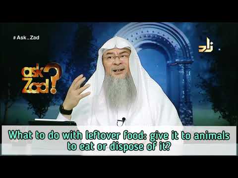 What to do with leftover food, must we eat it, feed it to animals or throw it away - Assim al hakeem