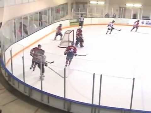 Strathroy Rockets Matthew Watson hit on Lucas Meyskens 11-4-12