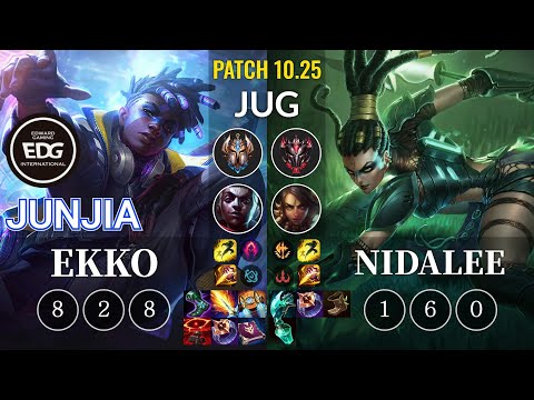 EDG JunJia Ekko vs Nidalee Jungle - KR Patch 10.25
