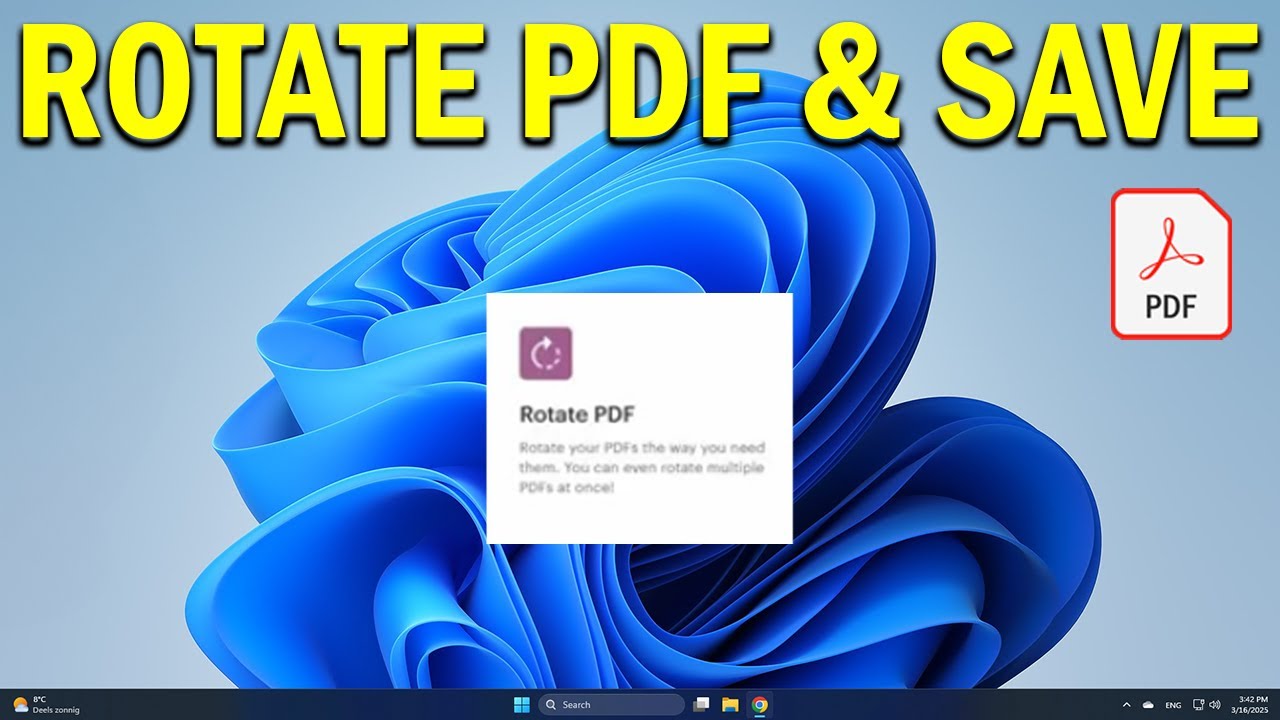 How To Rotate PDF File and Save - Quick Fix