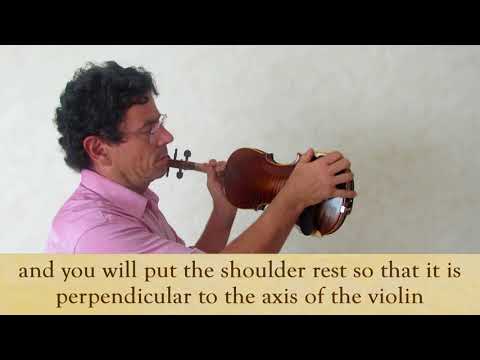 Volume 1 lesson 002 / 133 - positioning of shoulder rest - Learning Violin with the french method