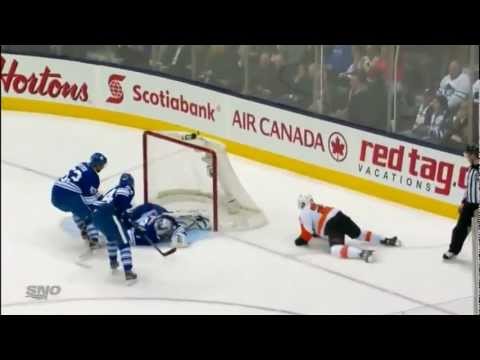 James Reimer Big Pad Save vs Philadelphia Flyers 2/11/13