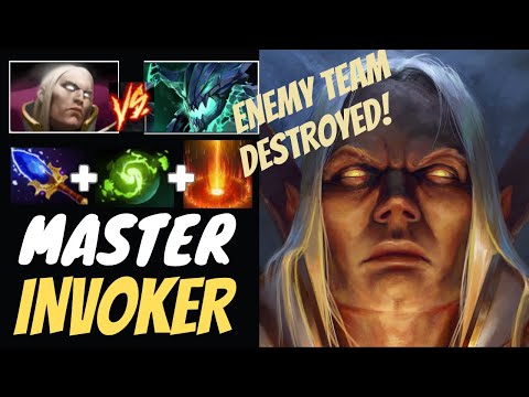 MID RAID BOSS INVOKER vs OBISIDIAN - ENEMY TEAM DESTROYED - Invoker Highlights #14
