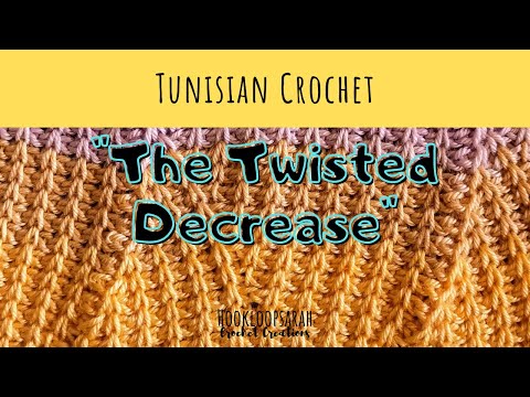 Twisted Decrease In Tunisian Crochet
