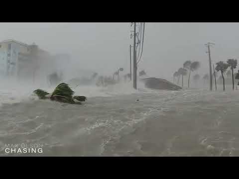 Storm Surge Washes Away Homes in Ft  Myers Beach   Hurricane Ian