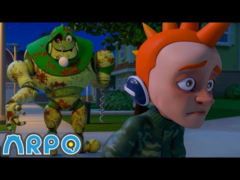 Night Time Terrors Pranks 🧟‍♀️ Hebrew Cartoons for Kids | Anime | ARPO The Robot - ARPO In Hebrew
