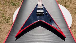 Video thumbnail for Jackson KVXT King V Black with Blood Red Bevels 2011 EMG Necktru guitar close up video demonstration by Oxford Guitars