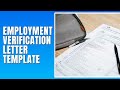 Employment Verification Letter Template - How To Fill Employment Verification Letter