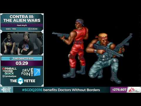 Contra III The Alien Wars by TheDrifter18 in 0:14:58 - SGDQ2016 - Part 71