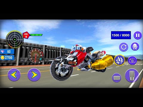 Shark Robot Car Game - Tornado Robot Bike Games 3D - Android Gameplay Part 2