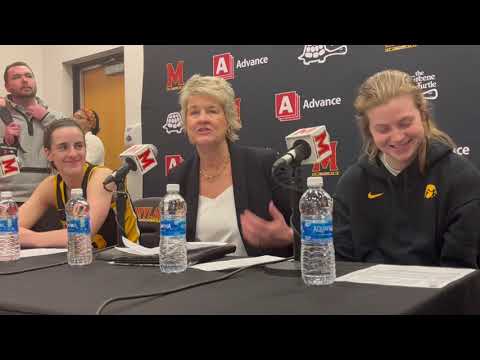 Iowa women's basketball's Caitlin Clark, Lisa Bluder, Molly Davis react to big road win at Maryland