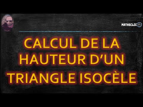 🔴MATHSCLIC SHORTS | FORMULE DE CALCUL DE LA HAUTEUR D'UN TRIANGLE ISOCÈLE