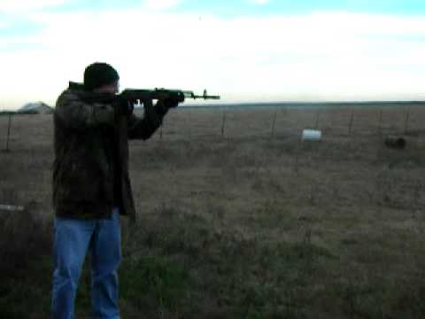 Polish Tantal AK-74 Bullet trap shooting.