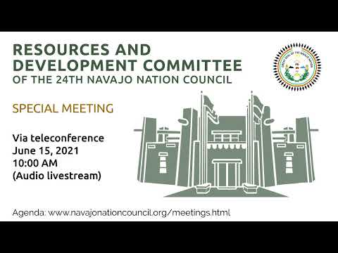 Resources & Development Committee Special Meeting, 24th Navajo Nation Council (06/15/21) via Telecom