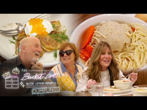Jenn eats Matzo ball soup, Kreplach, Varenyky and Pelmeni | The Bucket List