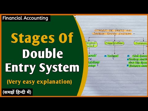 Stages Of Double Entry System In Hindi | Financial Accounting | Class 11 | Bcom | Mcom |