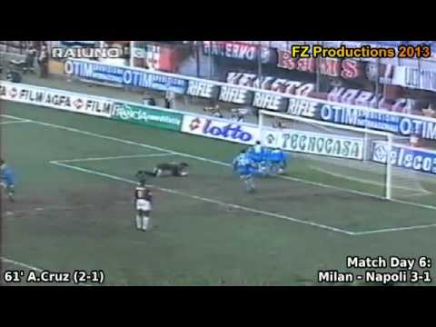 Serie A 1996-1997, day 6: Milan - Napoli 3-1 (André Cruz goal)