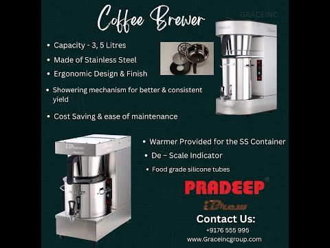 111500 stainless steel ibrew brand coffee brewer 2 liters, w...