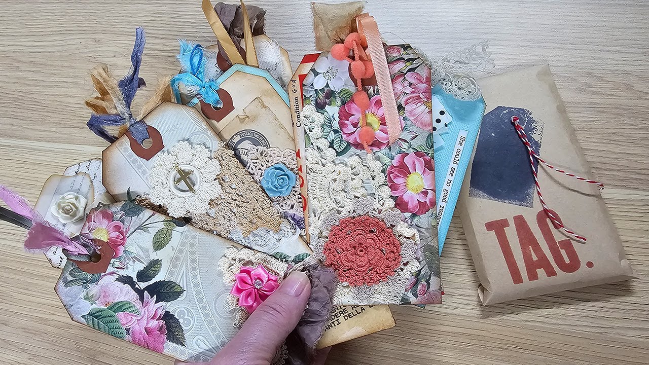 Thumbnail: 9 Tag Ideas for Junk Journals - Make Tags EASILY with this clear template