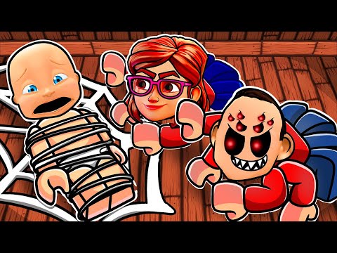 Surviving an EVIL SPIDER FAMILY in Roblox!