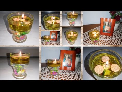 Lampada ad olio e stoppini fai da te  # materiali da riciclo