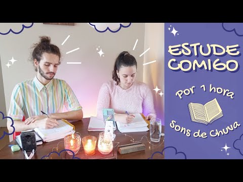 ESTUDE COMIGO por 1 hora | Hiperfoco | Study With Me | Sem Pausas | Sons de Chuva #6