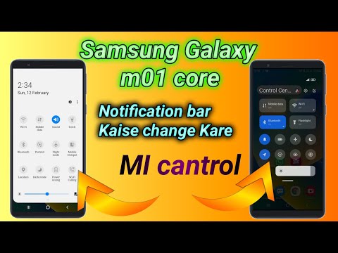 Samsung Galaxy m01 core Notification bar Kaise change Kare MI control