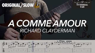 A Comme Amour (Fingerstyle Tutorial with TAB)