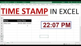 Time Stamp in EXCEL