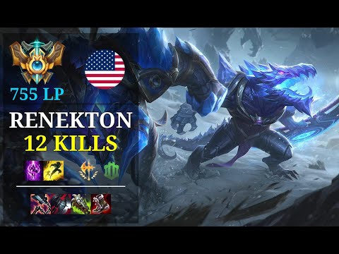 Renekton Top vs Volibear - 12 kills - Therealphilip NA Challenger (755 LP) Patch 11.5