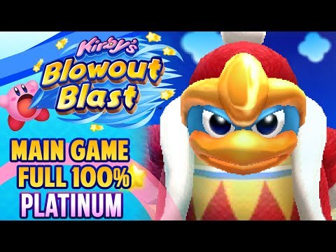 Kirby's Blowout Blast - Full MAIN game 100% Walkthrough (All Platinum Trophy Ranks)