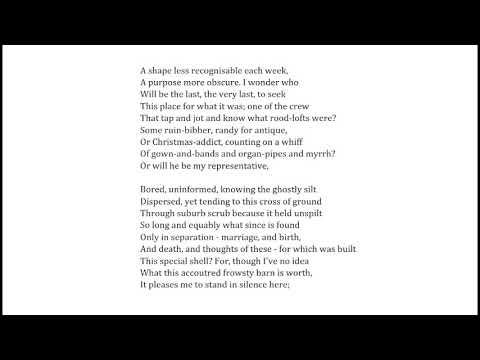 Philip Larkin reading his poem "Church Going."