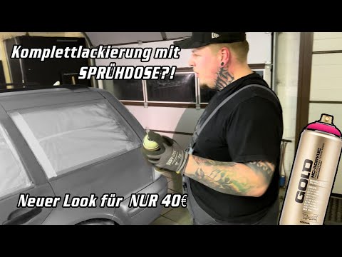 Does it work?! Complete paint job with Montana Gold spray can! | New look for €40 | VW Bora 1.9TD...