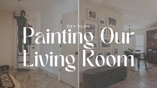 Living Room Painting DIY Vlog {Repainting My Brown 70's Living Room!}