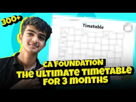 CA FOUNDATION MAY'26 TIMETABLE‼️ PREPARATION BOOSTER🔥 