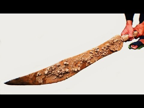 Antique Rusty Sword Butcher's Cleaver  RESTORATION- Impossible RESTORATION