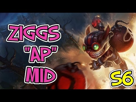 Ziggs(AP) vs Brand - Mid Lane - S6 Ranked Gold IV Gameplay (RAT BOMBER)