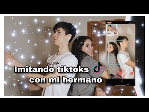 Imitando bailes de tiktok con mi hermano