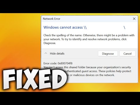 How to Fix Windows Cannot Access Network Error code 0x800704f8 - Solve 0x800704f8